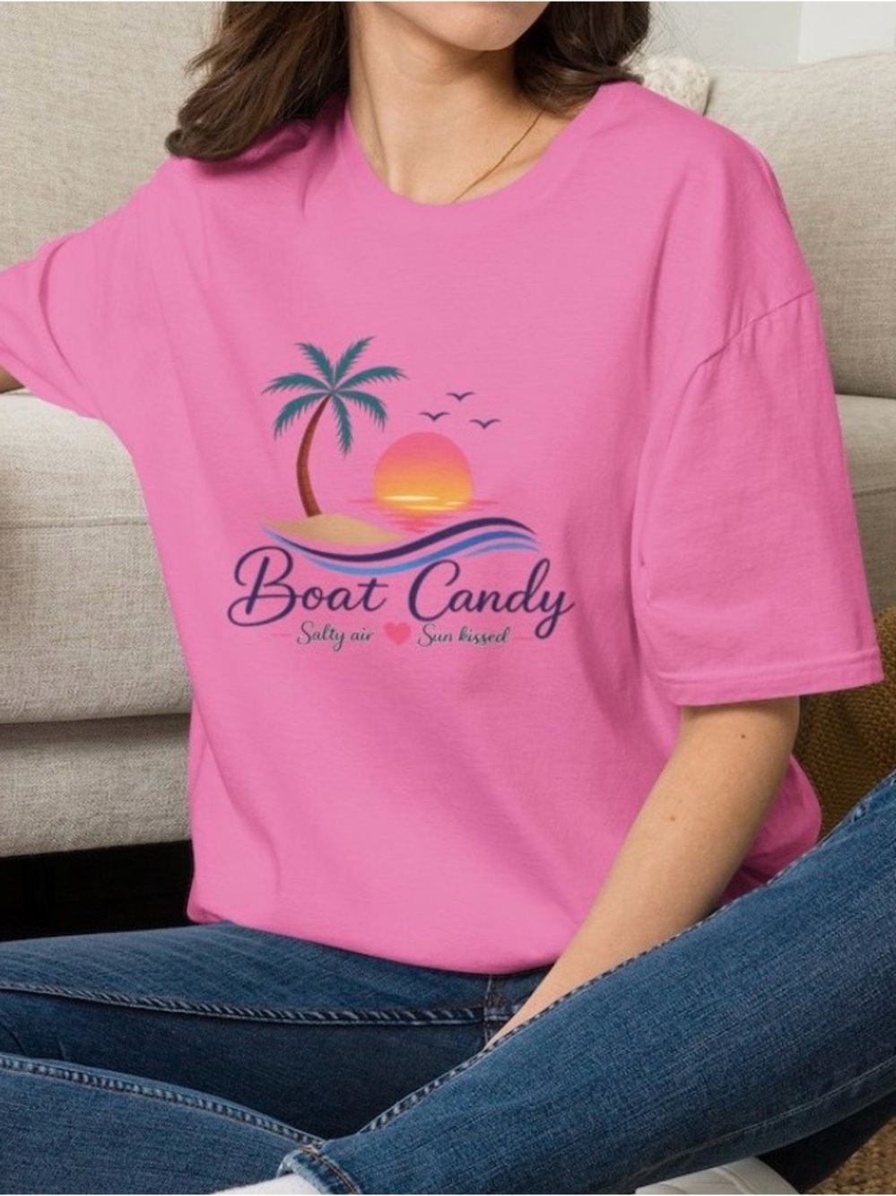 🍭🍬 BOAT CANDY 🍬🍭 Fun Beach/Boat Graphic Unisex Tee